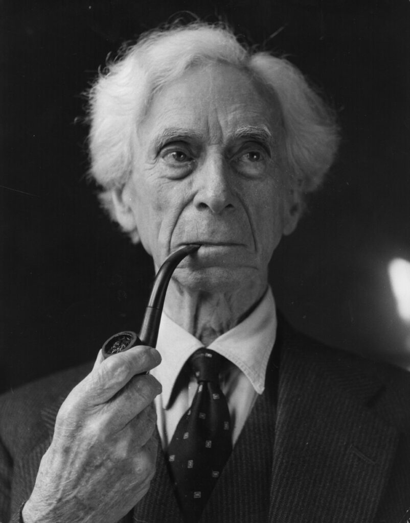Bertrand Russell. Smoking. Pipe